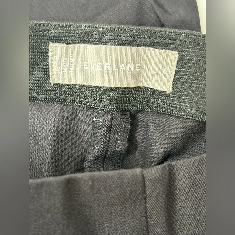 Everlane Pants Women’s Size 6 Black Skinny Ankle Stretch Cropped Career Side Zip